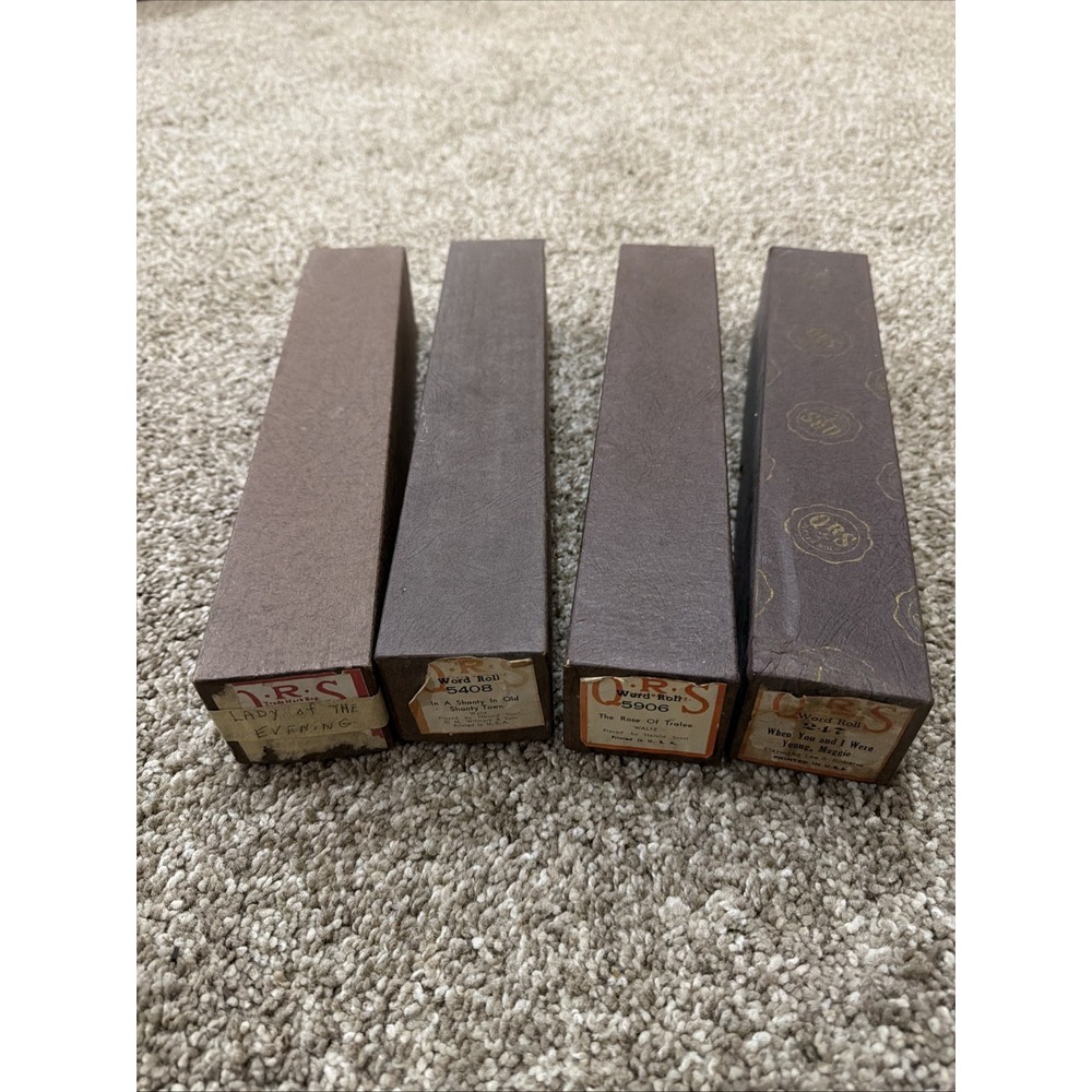 Vintage QRS Player‎ Piano Word Rolls. Lot Of 4. See Pics